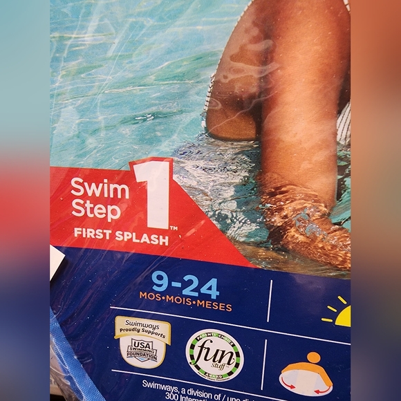 NEW SWIMWAYS Baby Spring Float Blue Sun Canopy Unisex 9-24 Months Pool Toy - Picture 2 of 3